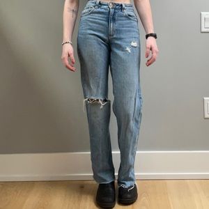 Garage Dark Blue 90s Straight Jeans - Size 00/23